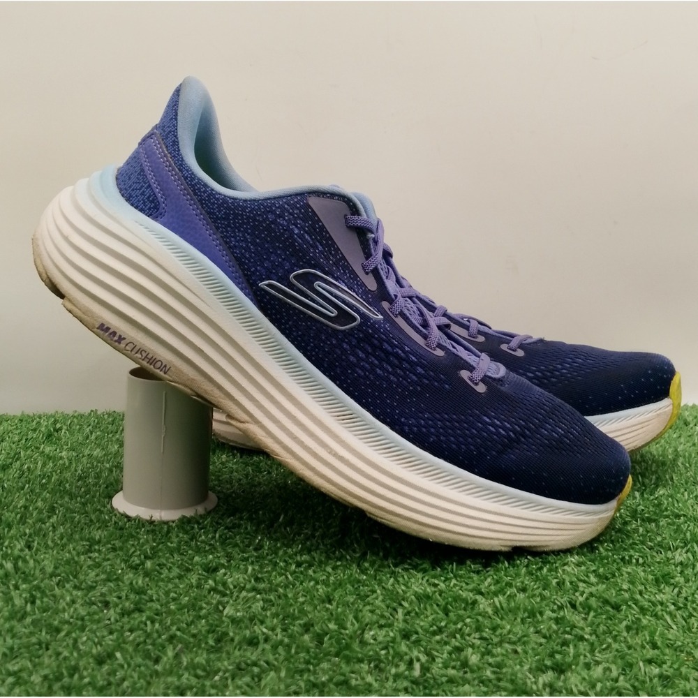Skechers Shoes Women's Size 10 Blue Purple Max Cushioning Daily Walking Sneakers